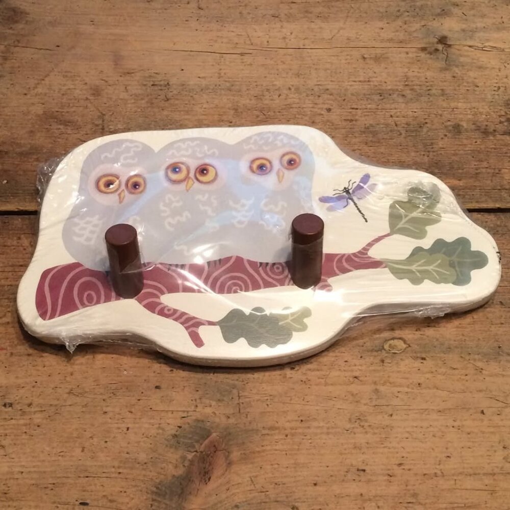 IKEA Vandrig Owls Wall 2 Peg Clothing Coat Rack No Longer Made Sealed